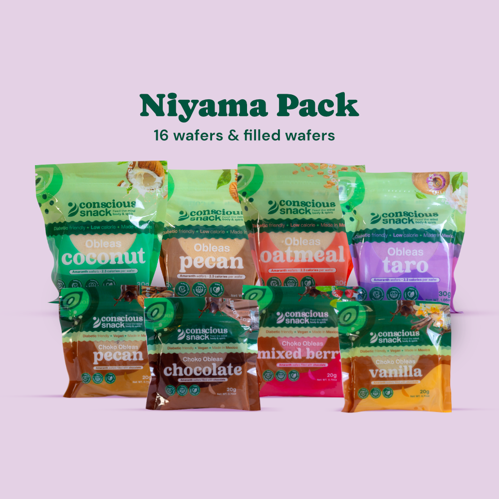 Niyama Pack / 16 Amaranth wafers & Choko Obleas (filled wafers)